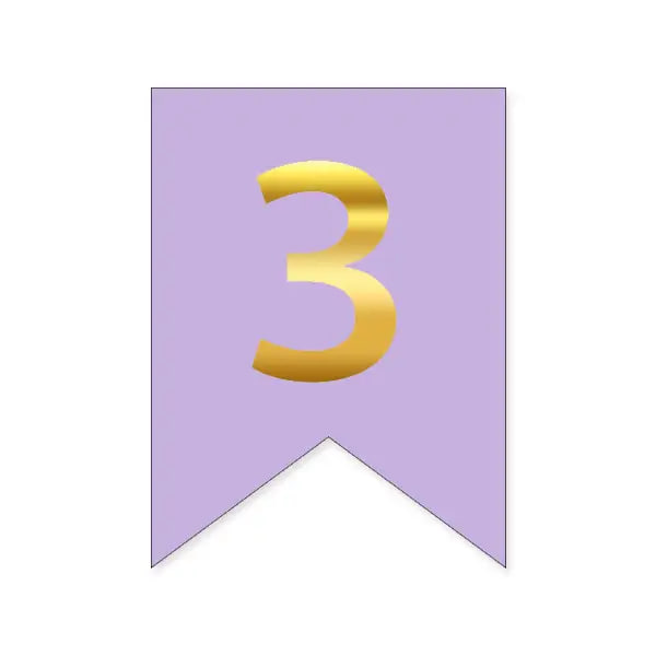 Літера З на прапорці 16*12 см для індивідуальних написів Бузок і золото