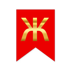 Літера Ж на прапорці 16*12 см для індивідуальних написів Червоний і золото