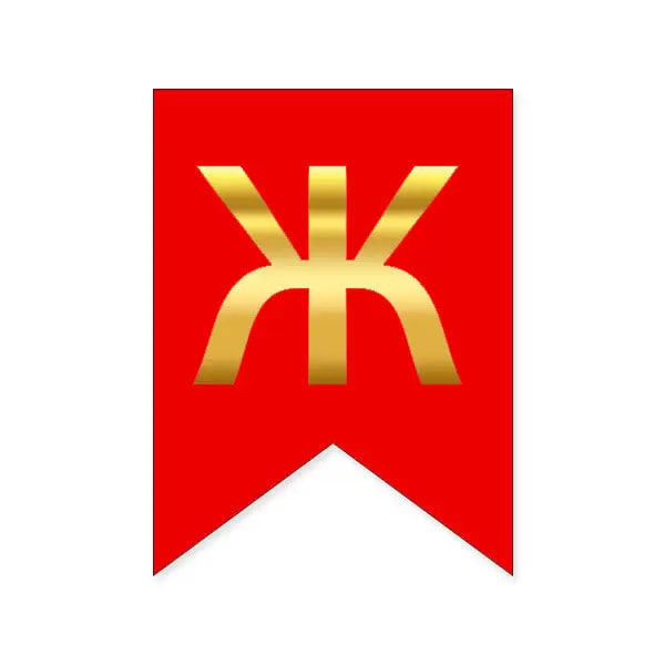 Літера Ж на прапорці 16*12 см для індивідуальних написів Червоний і золото