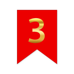 Літера З на прапорці 16*12 см для індивідуальних написів Червоний і золото