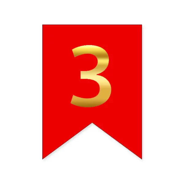 Літера З на прапорці 16*12 см для індивідуальних написів Червоний і золото