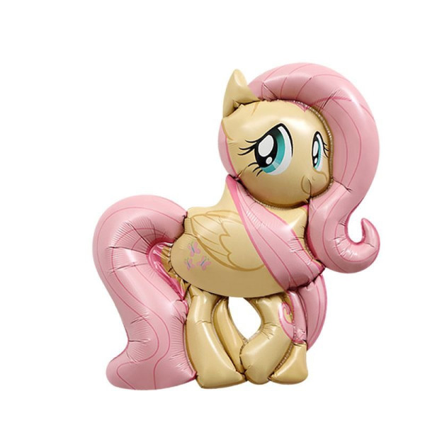 Куля фольгована фігурна 59х59 см Поні Флаттершай My Little Pony Рожевий і жовтий