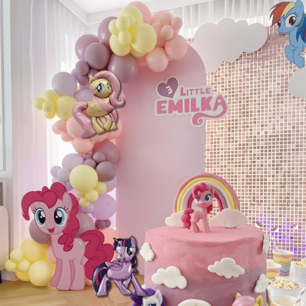 Набор 110 шариков для арки фотозоны Милые пони My Little Pony Персик и жёлтый