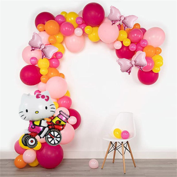 Набір 80 куль для арки фотозони Hello Kitty Казкова подорож Кітті Фуксія та пудра