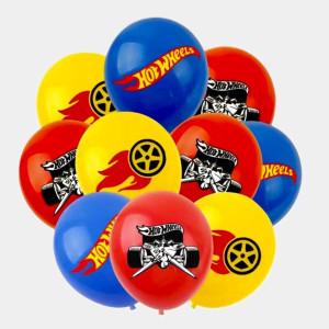 Кулі латекс 12" 30 см з малюнком Hot Wheels Асорті Упаковка 10 шт