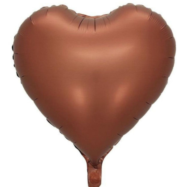 Куля фольгована серце 18" 45 см Карамель
