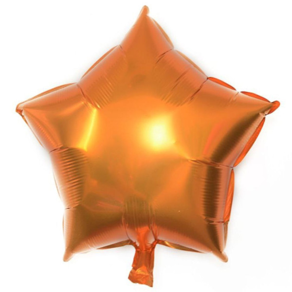 Куля фольгована Зірка 18" 45 см Помаранчевий