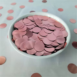 Конфетті кружечки Металик 1,5 см 10 грам Рожевий