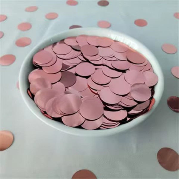 Конфетті кружечки Металик 1,5 см 10 грам Рожевий
