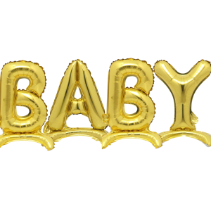 Набір фольгованих букв на підставці BABY 80 см Золото