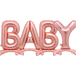 Набір фольгованих букв на підставці BABY 80 см Рожеве золото