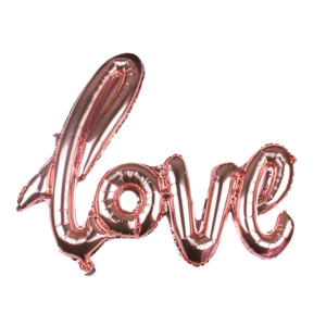 Куля фольгована напис надувний 50х34 см LOVE Рожеве золото
