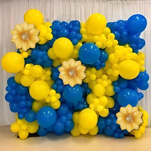 Набір 215 куль для стіни Україна Там де співає душа Синій та жовтий