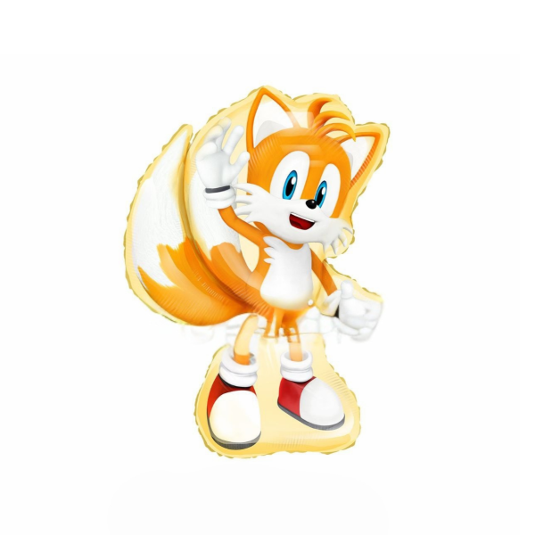 Куля фольгована фігурна 58х88 см Тейлз Сонік Помаранчевий