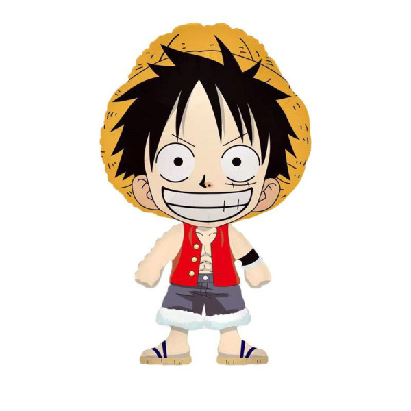 Куля фольгована фігурна 74х46 см Монкі Д Луффі Солом'яний капелюх One piece Різнокольоровий