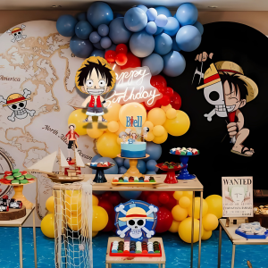 Набір 100 куль для фотозони арки Золото Луффі One Piece Жовтий і червоний