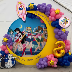 Набір 145 куль для арки фотозони з цифрою Сейлор Мун Принцеса Селеріті Sailor Moon Фіолетовий та рожевий