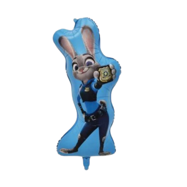 Куля фольгована фігурна 84х42 см Джуді Гопс Зоотрополіс Блакитний