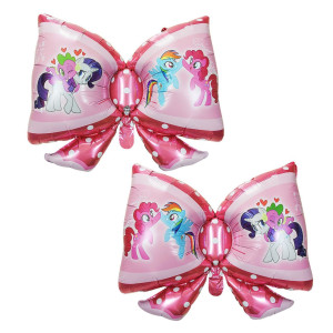 Куля фольгована фігурна 73х53 см Бант Мій маленький поні My Little Pony Рожевий