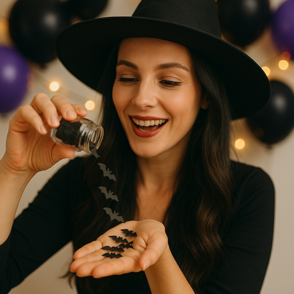 Конфетті Кажани 3,5х1.5 см 10 грам Чорний