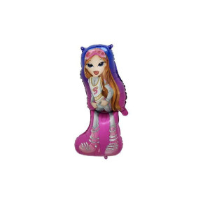Куля фольгована фігурна 39х77 см Лялька Братц Bratz зі світлим волоссям Різнокольоровий