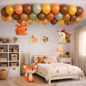 Набір 40 куль під стелю Лісові друзі Шоколад і золото