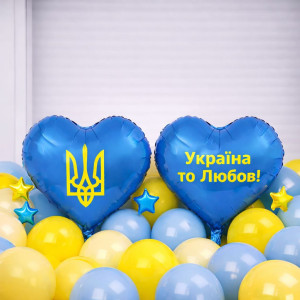 Набір 25 кульок Єдина Україна Блакитний і жовтий