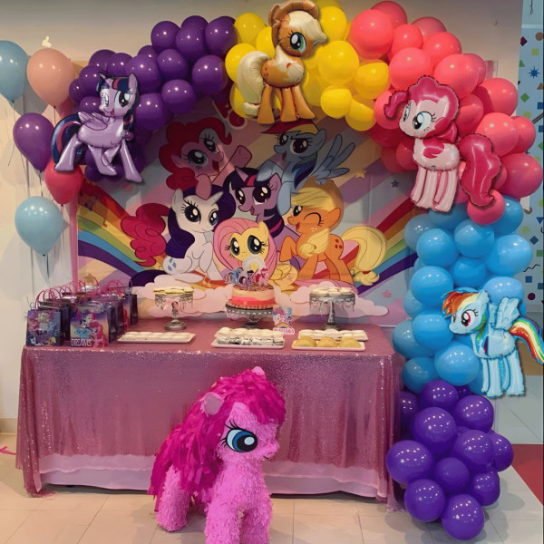 Набор 100 шариков для арки фотозоны Мой маленький пони My Little Pony Магия дружбы Разноцветный