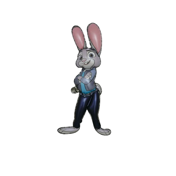 Кулька фольгована фігурна 34х86 см Смілива Джуді Зоотрополіс Сірий
