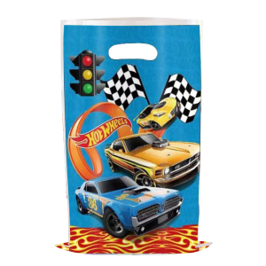 Пакети для солодощів 16х25 см Машинки Hot Wheels Блакитний