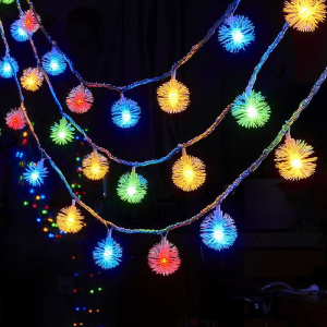 Світлодіодна 20 LED гірлянда 3 метри Їжачки Кольорове світло Батарейки