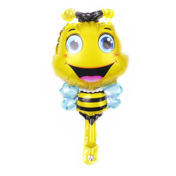 Шар фольгированный мини фигура 35х35 см Пчелка Bee Желтый