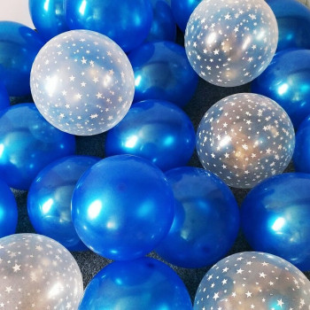 Набір 15 куль Прозора зірка Синій