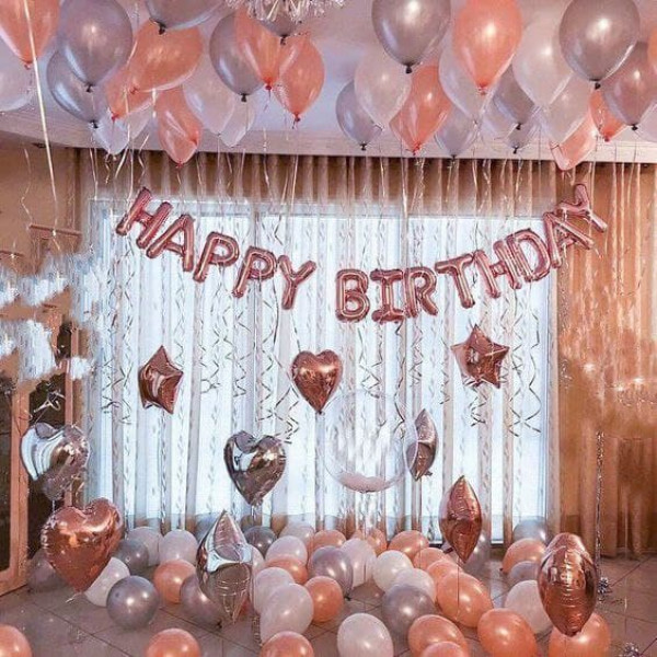 Набір 75 куль для фотозони Атлантида Рожеве золото