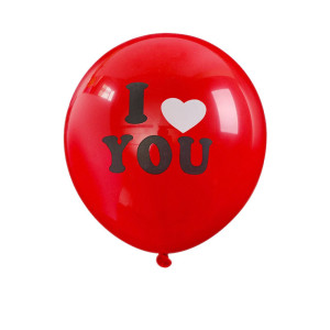Кулі латекс 12" 30 см з написом I love you Червоний Упаковка 5 шт