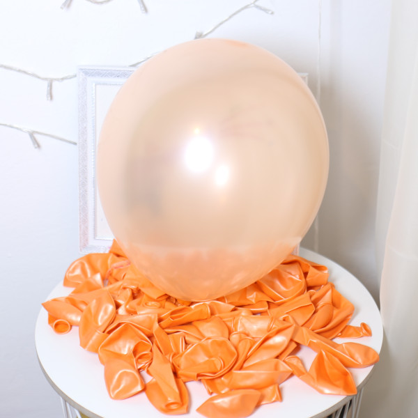 Кулі латекс 10″ 25 см Металік Персик Упаковка 5 шт