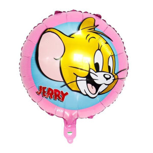 Куля фольгована кругла 18" 45 см з малюнком Джеррі Tom and Jerry Рожевий