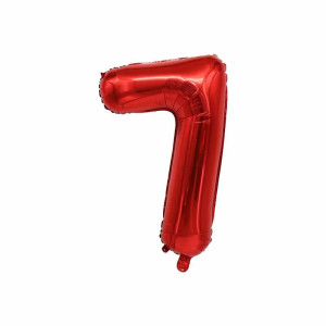 Куля фольгована фігурна Цифра 7 40 см Червоний